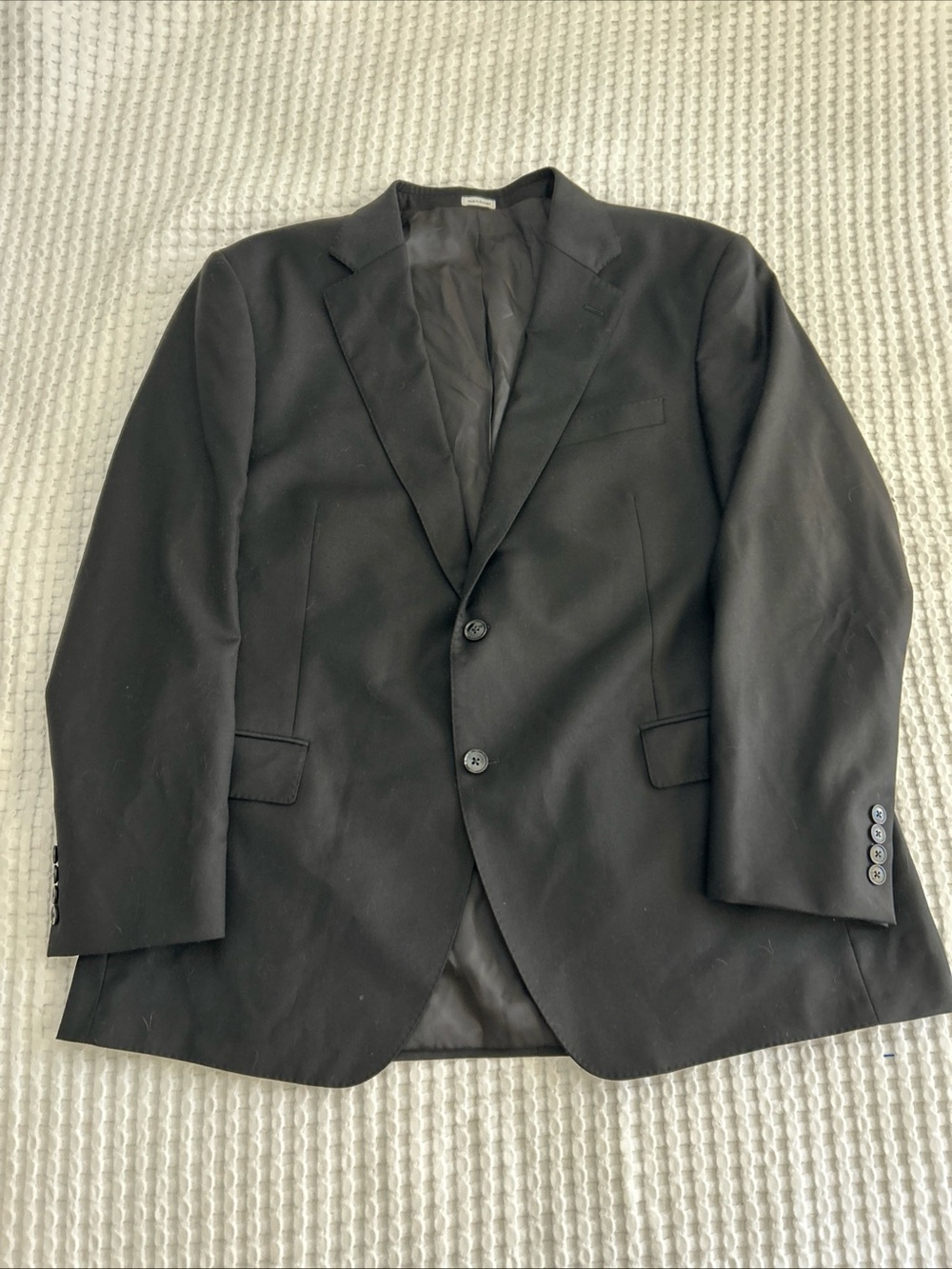 Peter Millar Men’s 48R 100% Wool Black Two-Button Suit Jacket - Classic Blazer